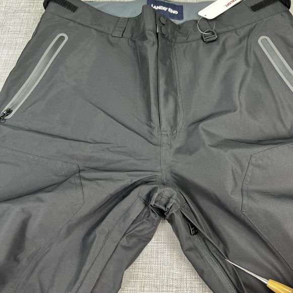 Lands End PrimaLoft Snow Ski Insulated Waterproof Pants Mens L (36-38) Black NWT - Picture 15 of 16
